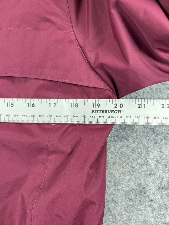 Womens Jackets Small Natural Reflections Reversible Red White Rain Coat Fleece - Image 3 of 4