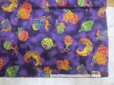 2 Laurel Burch cotton fabrics -Holiday Collection Ornaments Felines Canines