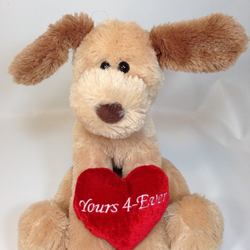 GUND Heads & Tales Puppy Dog Plush Yours Forever Red Heart Pillow Soft Toy 45660 - Picture 2 of 11