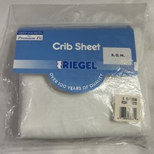 NEW Vintage Riegel White Crib Sheet Deep Pockets 28x52 Mattress USA