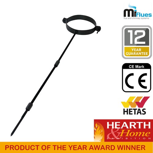 6 Inch Matt Black Stove Pipe & Bends Vitreous Enamel Flue Pipe Fittings 150MM - Picture 19 of 26