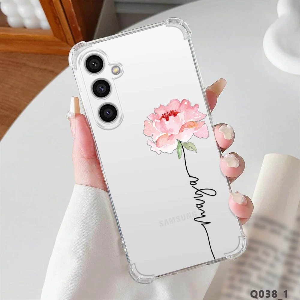Phone Case For Samsung Galaxy S25 Ultra S24 A15 A16 A35 Personalised Clear Cover