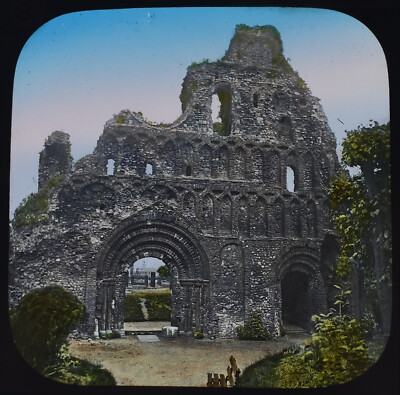 EARLY Photo COLCHESTER ST BOLTOLPHS PRIORY C1880 Magic Lantern Slide VICTORIAN