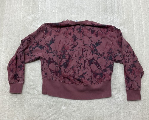 Joy Lab Womens Size XS Cropped Tie Dye Long Sleeve Pullover Sweatshirt - Picture 2 of 12