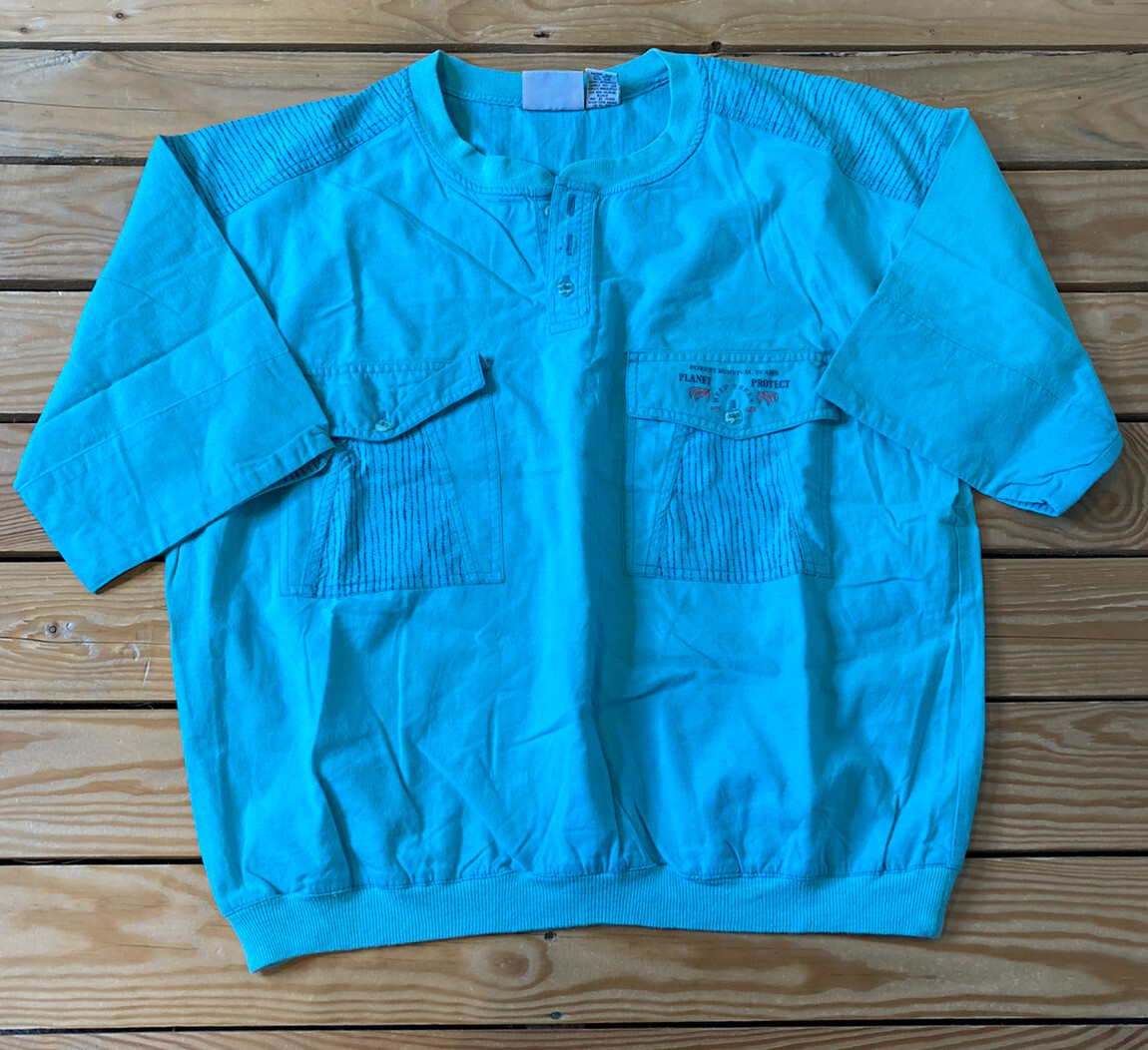 Vintage gitano Men's short sleeve 1/4 Button Sailor top Size S
