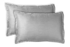 210 TC Thread Cotton Satin Stripe Pillow Covers Case Pair Housewife Set of 2