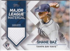 2022 Topps Update Major League Material Relics #MLM-SB Shane Baz Tampa Bay Rays