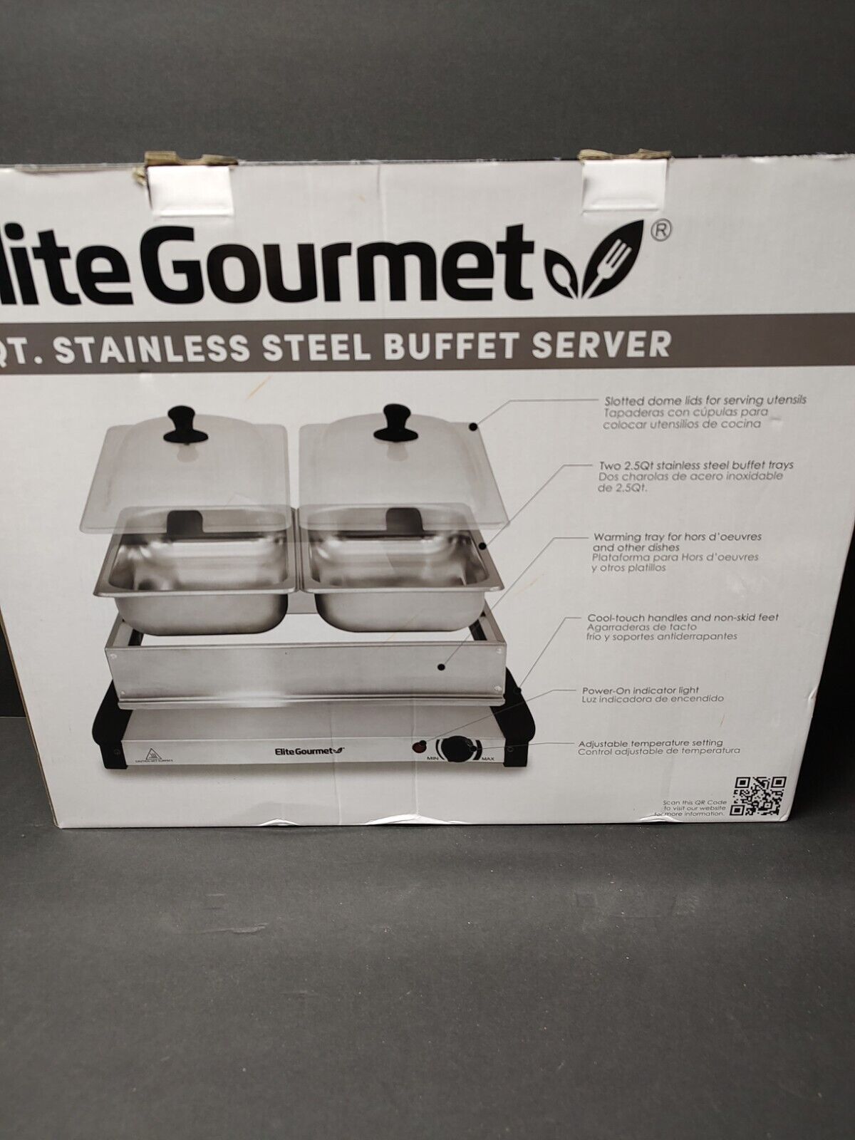 Dual Tray Stainless Steel Buffet Server [EWM-6122] – Shop Elite