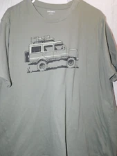 Old Navy 2X Soft washed Jeep print and striped shirts