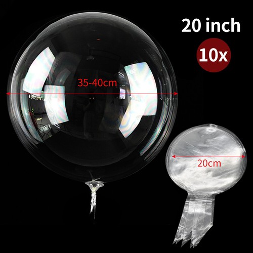 10PCS Clear Round Giant Jumbo Large Bubble Balloon Party Wedding Birthday Bobo - Picture 16 of 19