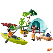 Playmobil Camping With Kayaks Building Set 54 Pieces Fine Motor Skills Ages
