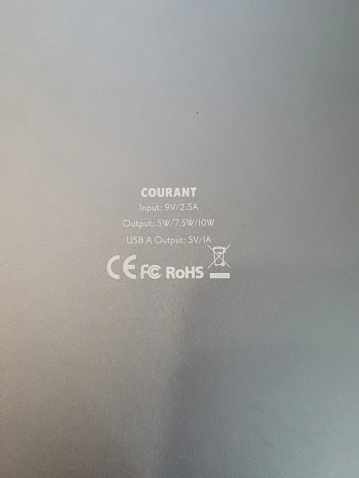 Courant Qi Wireless Leather USB-C Charging Pad Organizer ""TESTED"" - Image 3 of 4