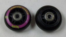2 Blemished 64mm x 24mm Inline Skate Replacement Wheels w/ 608ZZ 8mm ID Bearings