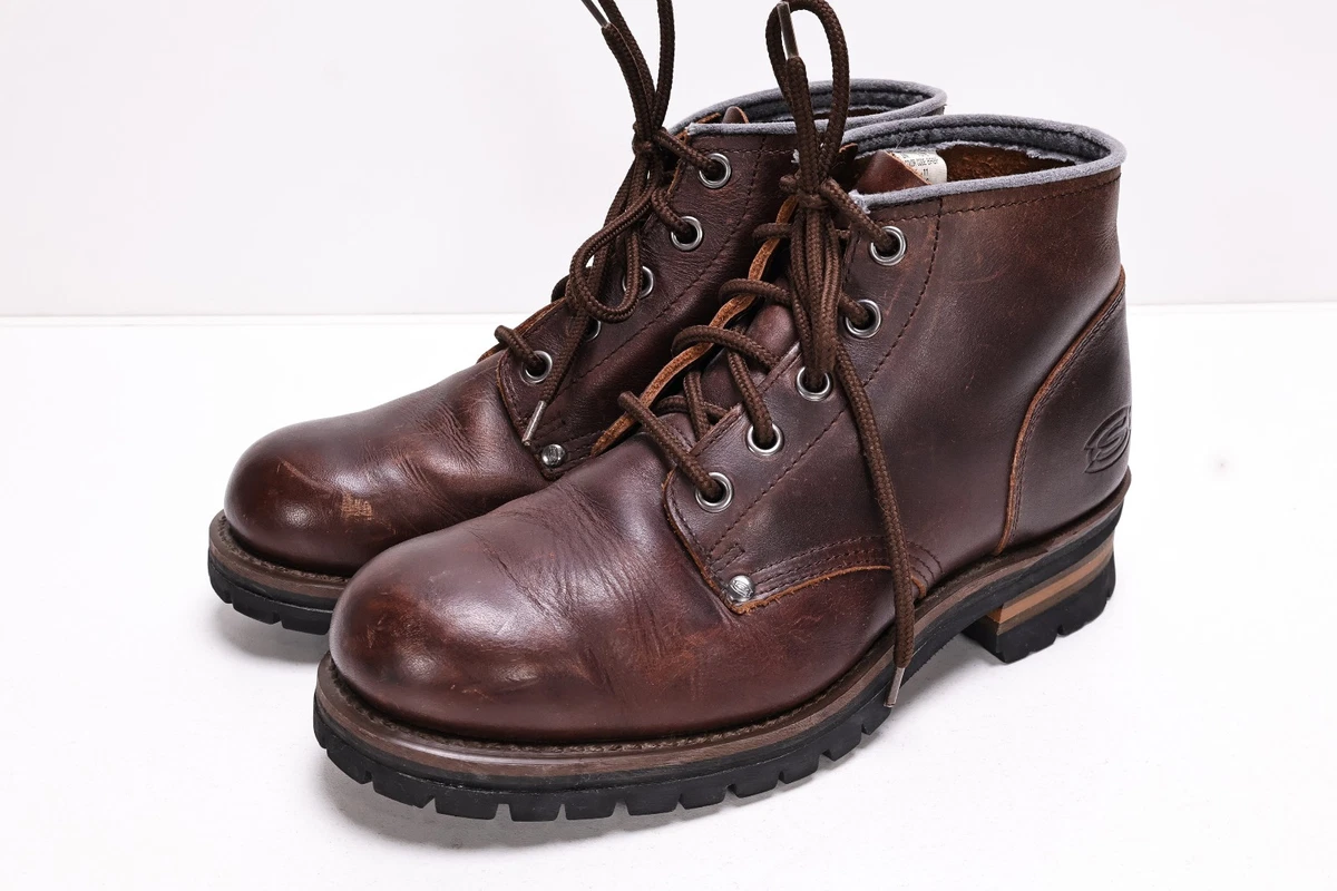 Vtg Skechers Leather Boots Motorcycle Moto Engineer Men 7 W8.5 Goth Steel Toe $_10.JPG?set_id=880000500F main image 2