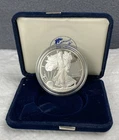 2002-W SILVER EAGLE PROOF COIN W/ BOX/CASE/COA