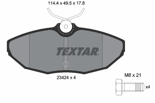 Bremsbelagsatz Scheibenbremse Textar 2342401 FüR Jaguar Xj Lincoln Ls Type X200-image