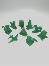 Vintage Tupperware Busy Blocks Figures Green 1970s Toy Lot 9pc