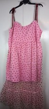 womens dress pink hearts 5x Bodycon dollette coquette feminine romantic cosplay
