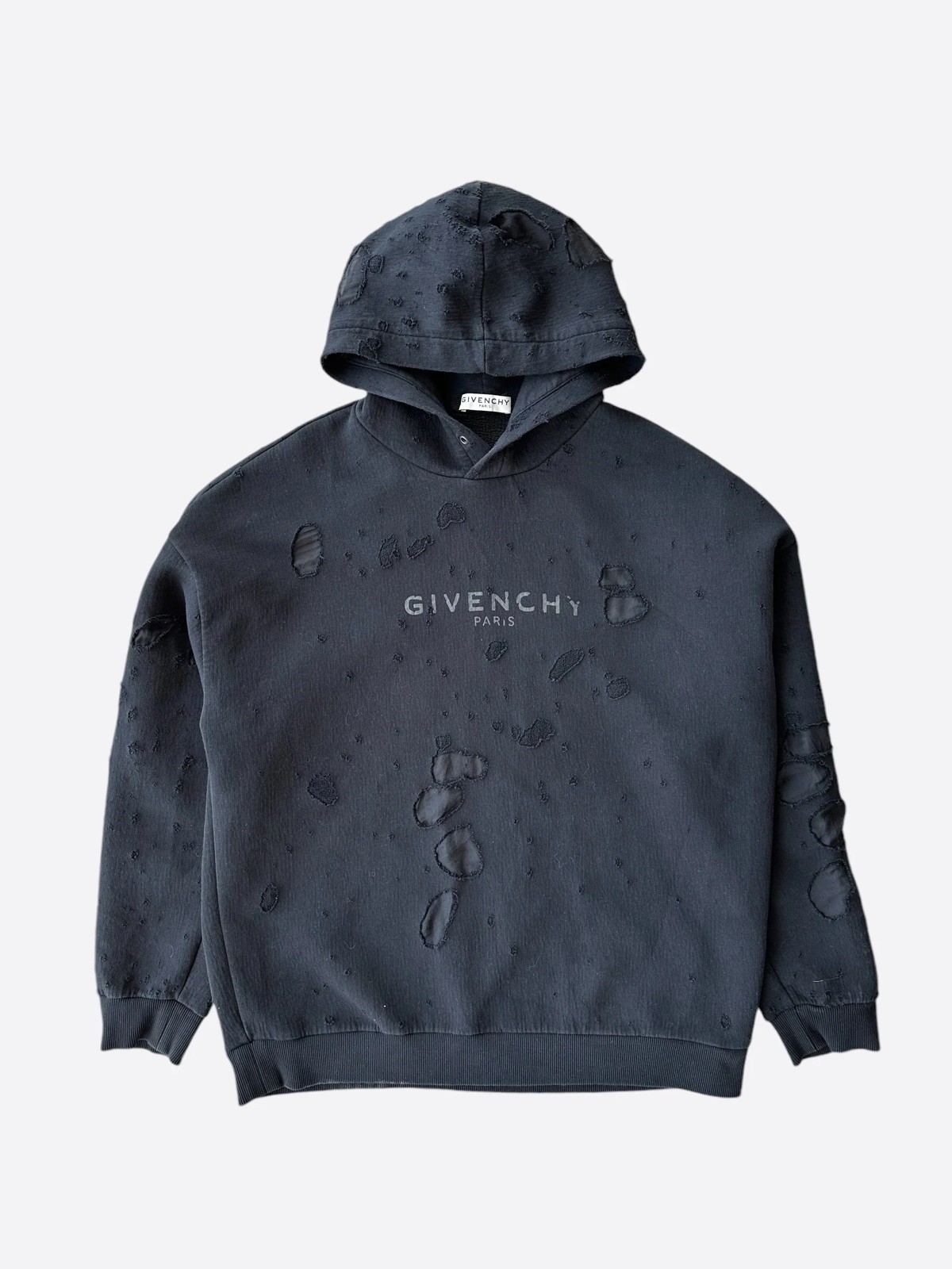 Sudadera con capucha estampada con logotipo efecto desgastado GIVENCHY