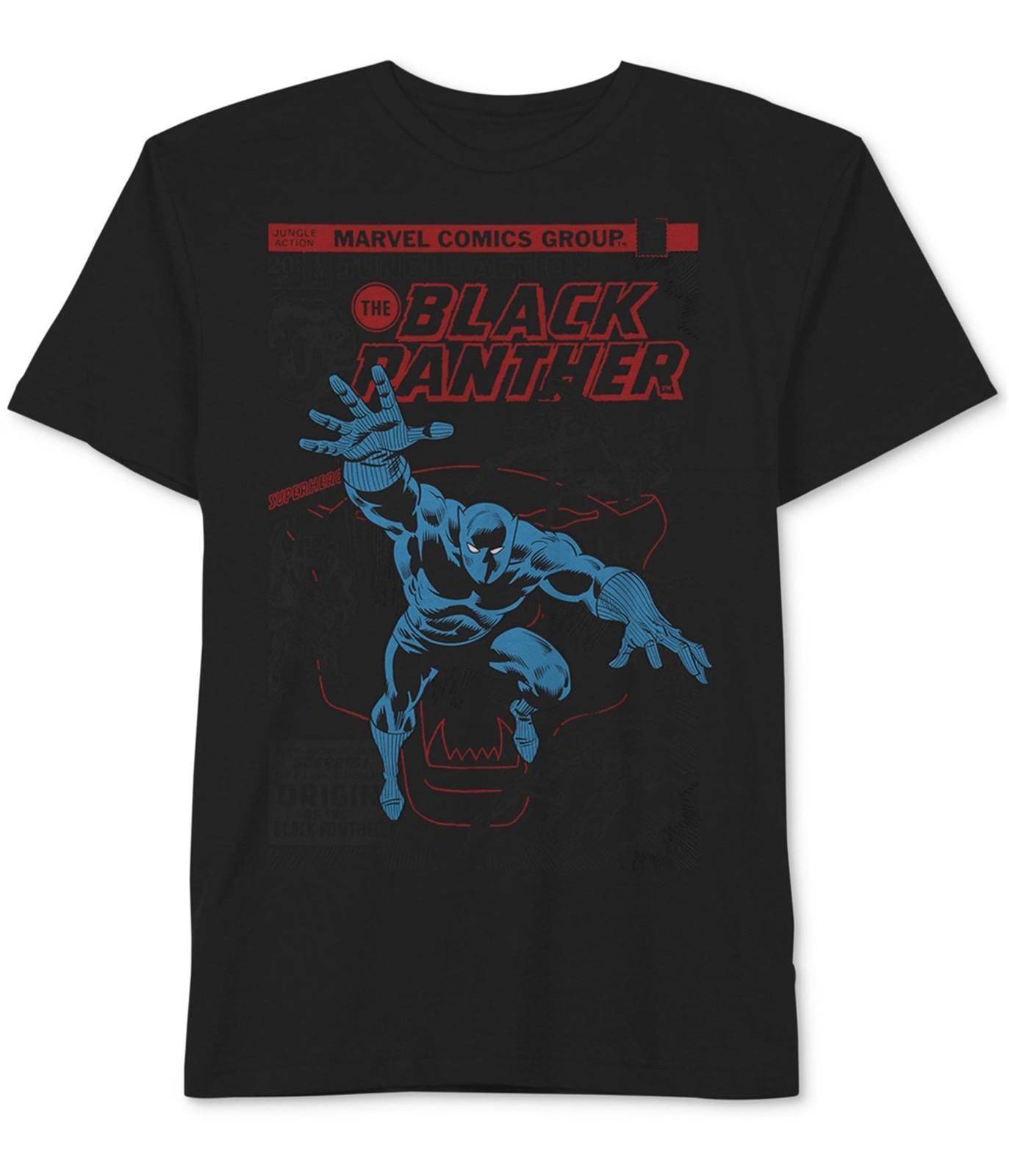 Гибридная мужская футболка с рисунком Черной пантеры черная X-Large 3590₽