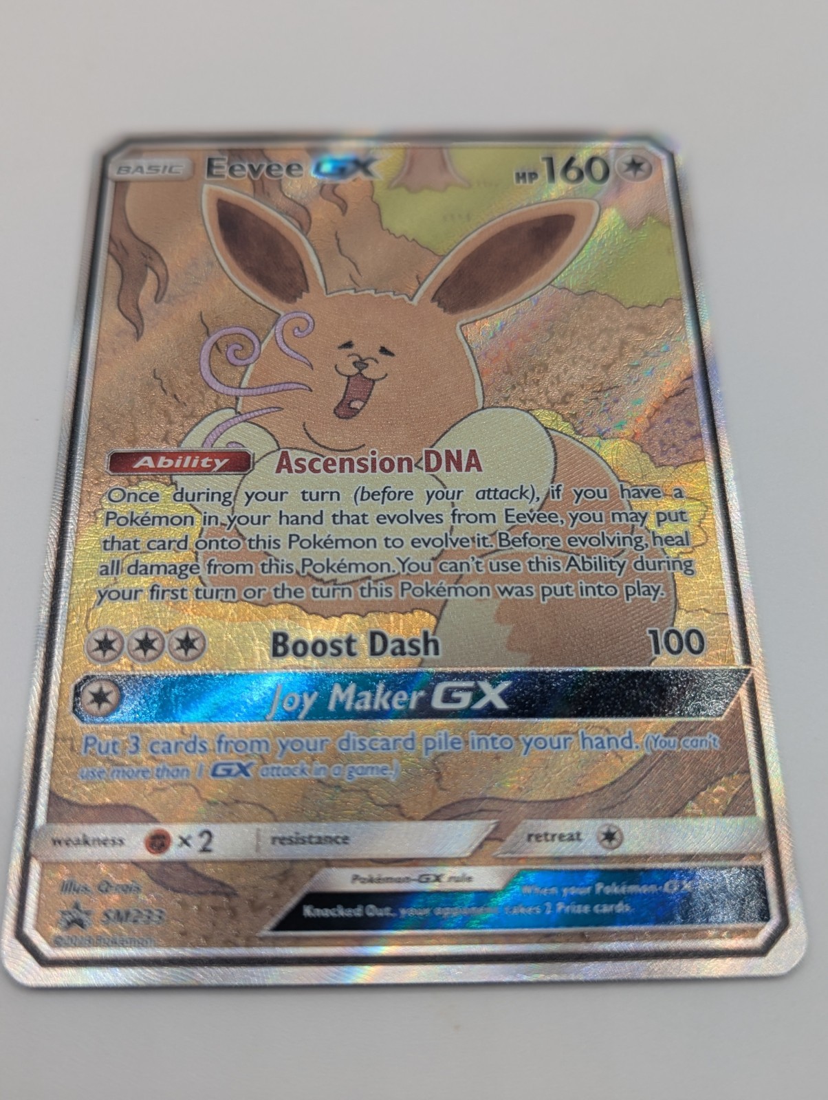 Eevee GX SM233 Sm Holo Pokemon 