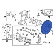 For Honda CR-V 2023-2026 Honda 452513D4A50 Front Disc Brake Rotor