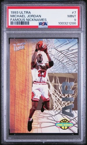 1993-94 Fleer Ultra Michael Jordan Famous Nicknames AIR #7 PSA 9