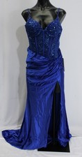 Stacees Women's Beaded Corset Bodycon Prom Dress JL3 Royal Blue See Description