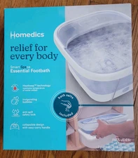 HoMedics Smart Space Essential Collapsible Footbath Bubble Massage Foot Bath Spa