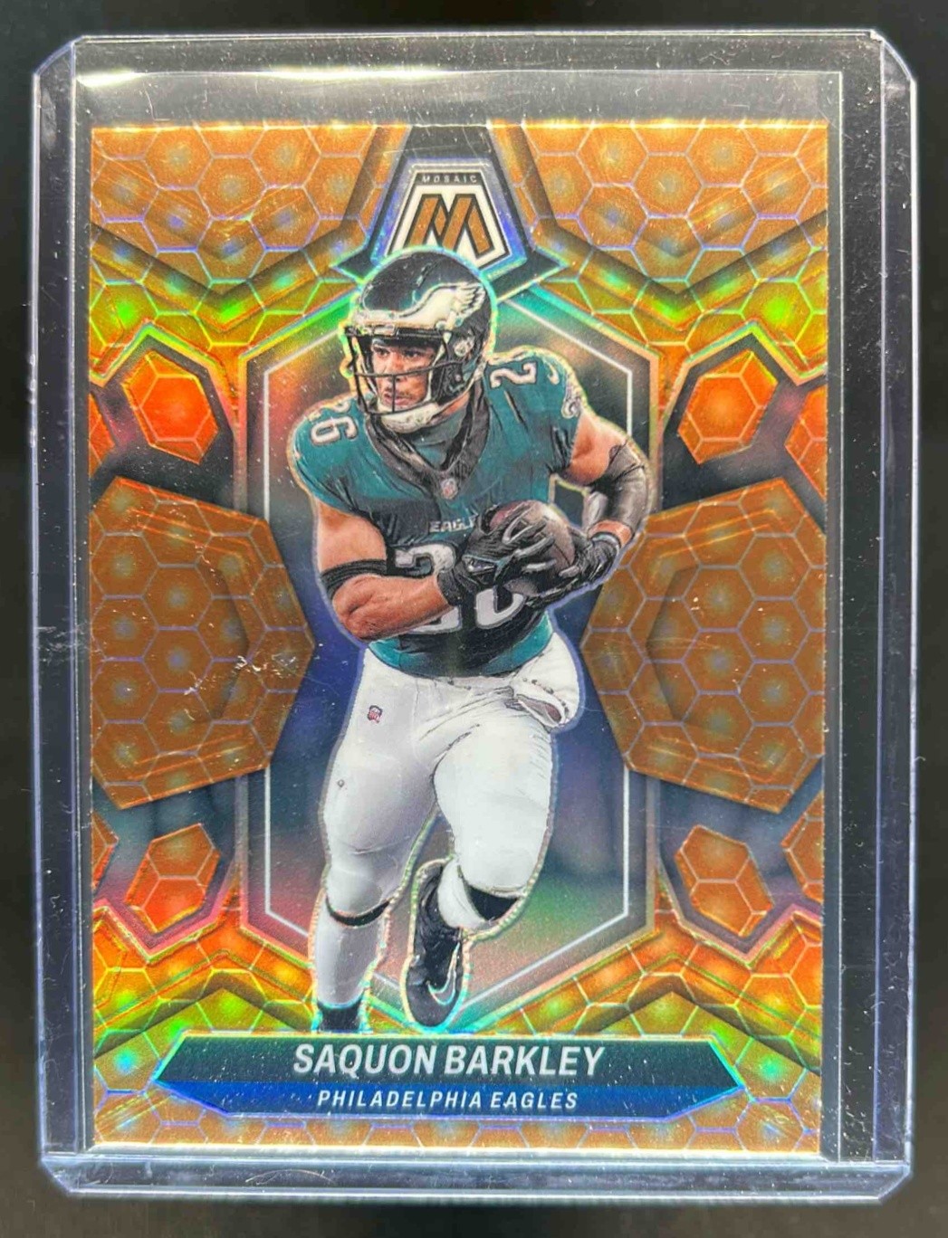 2024 Mosaic Saquon Barkley Honeycomb Prizm #177 Eagles