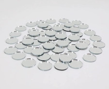 0.5 Inch Small Tiny round Craft Mirrors Bulk 50 Pieces Mirror Mosaic Tiles