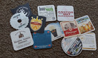 11 NICE GERMAN BEER COASTERS  LOK SCHUPPEN  BITBURGER  TUCHER WEIZEN  ERDINGER + — photo 2