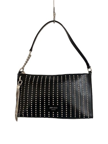 JIMMY CHOO handbag leather Black CALLIE Used