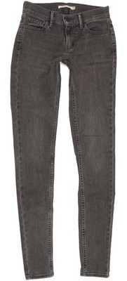 Levi's 710 Super Damen Jeans Grau Skinny Slim Stretch W25 L31 (91453)