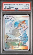 2018 Pokemon Sun And Moon Lost Thunder Kahili #210 PSA 10 Gem Mint Full Art on eBay