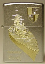 ZIPPO Schlachtschiff Tirpitz WK &ndash; Sturmfeuerzeug m. Diamantgravur &ndash; German Navy