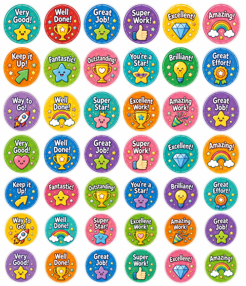 168pc Kawaii Sticker Set Merit & Praise-Milestone-Reward-School Theme-Holy Theme