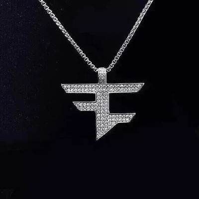 1TCW Round Cut Lab Created Diamond Beauty Faze Pendant 14K White Gold Plated