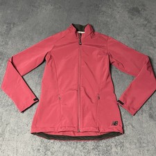 New Balance Track Jacket Womens S Burgundy Long Sleeve Full Zip Mock Neck Pocket