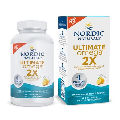 Nordic Naturals Ultimate Omega 2X - Omega for Heart, Brain & Immune Health 90 Ct