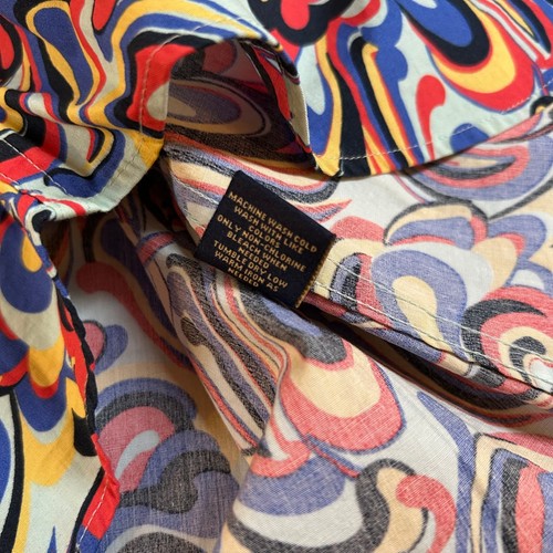 Camicia Cremieux Premium Denim Elasticizzata con Bottoni Manica Corta Colorata Uomo Small - Foto 7 di 10