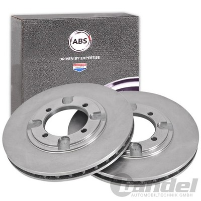 2x A.B.S. BREMSSCHEIBEN 256mm VORNE passend für MITSUBISHI LANCER