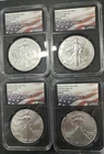 Lot of (4) One Oz. 2023 W $1 U.S. Silver Eagle Bullion Dollar ER MS 69 NGC L#A9B