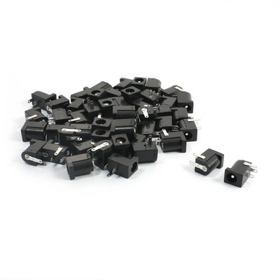 50PCS 5.5mmx2.1mm 3Pins PCB Mounting Female DC Power Jack
