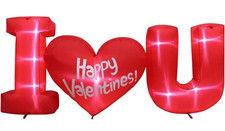 6FT Valentine  s Day Inflatables I Heart You LED Lighted Love Yard Decoration