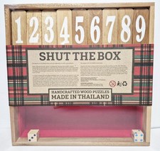 Shut The Box, Classic Game, Handcrafted Wood Puzzle, New Sealed