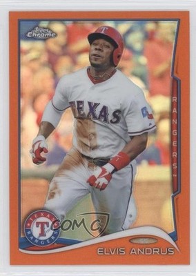 2014 Topps Chrome Orange Refractor Elvis Andrus #187 0c6