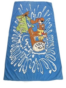 VTG 80s Splash Mountain Beach Towel Walt Disney World Cast Member Exclusive RARE