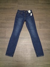 Gap New Skinny Jeans High Rise Womens 28/6 Blue Denim Cotton Blnd HIGH STRETCH