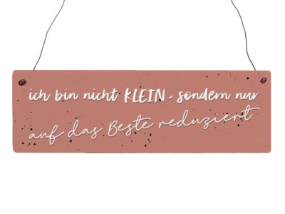 Holzschild Shabby ICH BIN NICHT KLEIN, SONDERN NUR Geschenkidee Freundin
